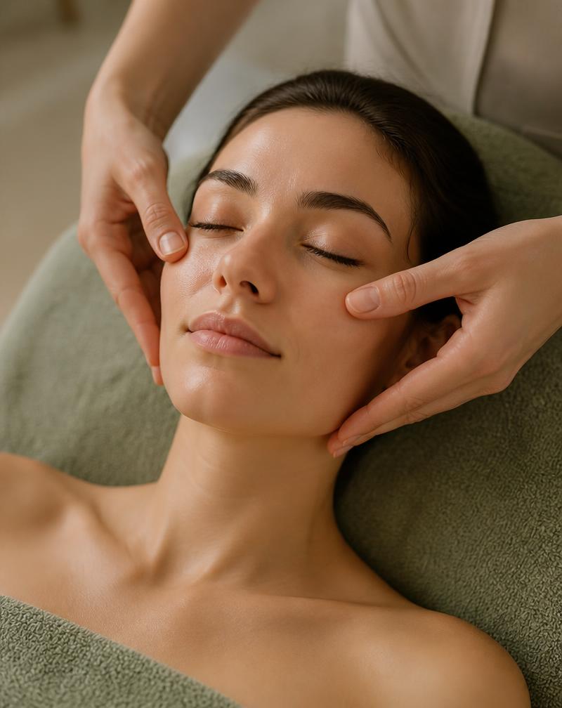 Soothing pressure-point sinus facial